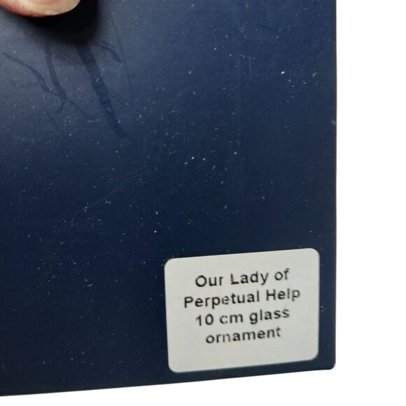 Klassics Our Lady Of Perpetual Help Glass Ornament With Glitter Accent 10cm - Picture 7 of 9